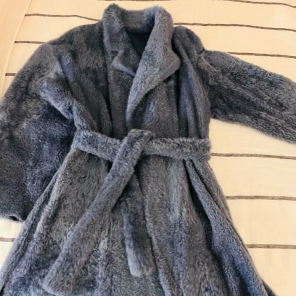THEORY Dyed Lamb Shearling Coat L